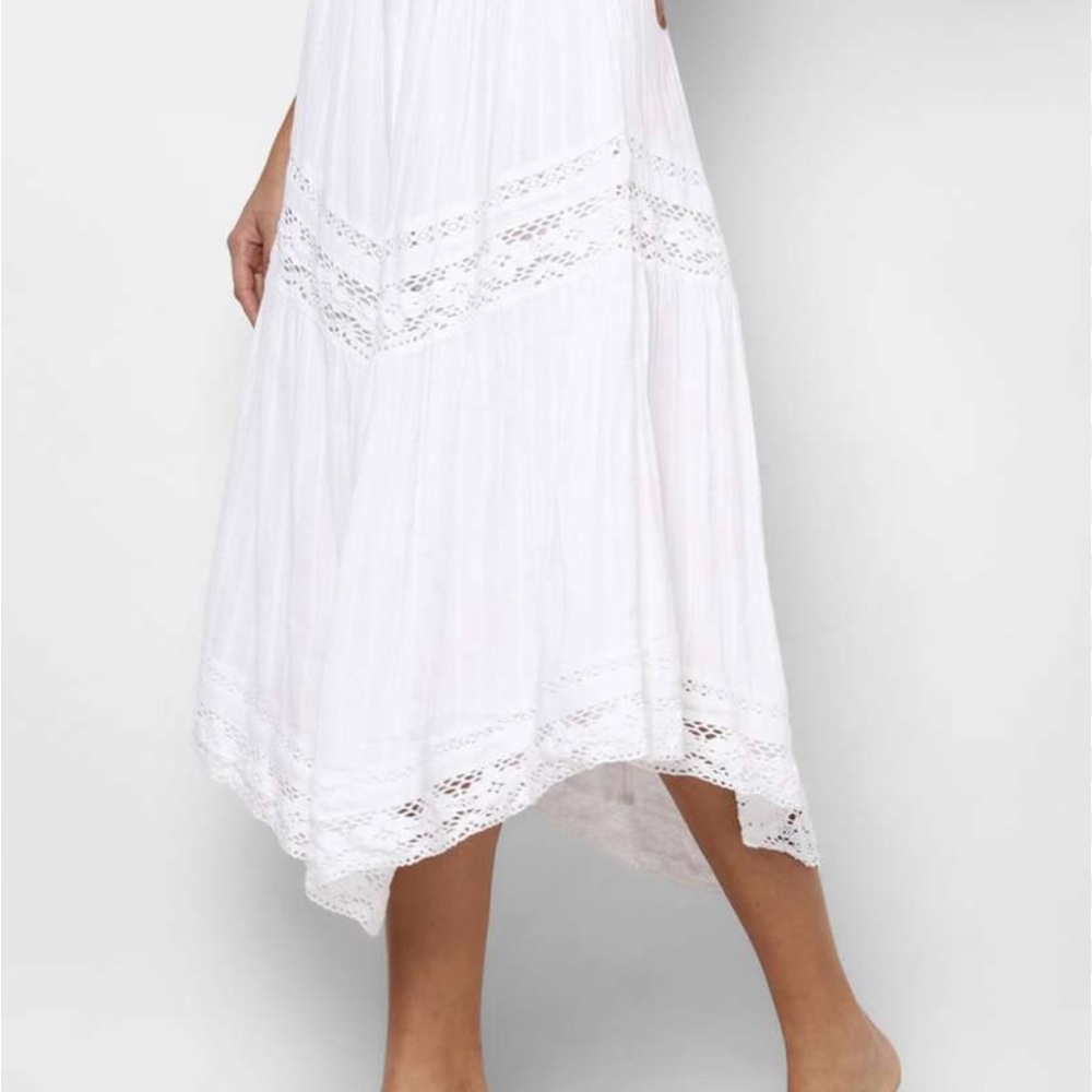 NWOT American Eagle Outfitters White Crocheted Tiered Skirt - Picture 4 of 10